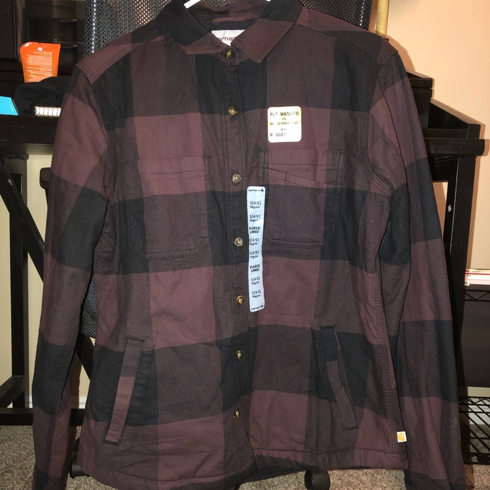 Carhartt women’s small fleece lined flannel